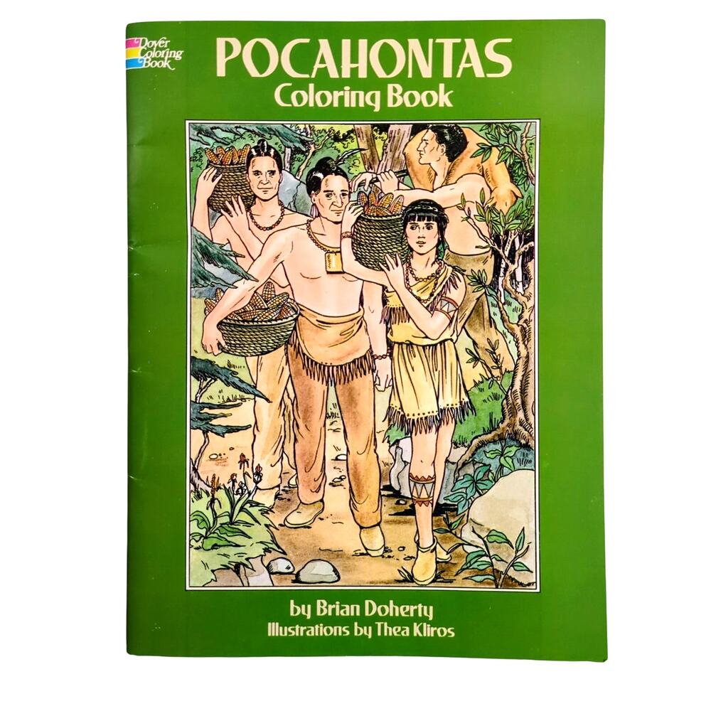 Pocahontas Coloring Book Dover Brian Doherty VTG 1994 New Unused Uncolored